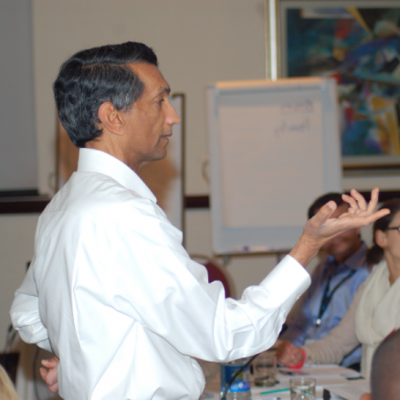 Professor Kash Rangan, teaching the social entrepreneurship course