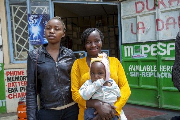 Irene, 23, and Halima, 18, both operate businesses under the same premises in Kawangware's Elbulbul area and both are part of NGO Hand in Hand Eastern Africa's Young Mother's Case Study. Irene sells and rent movies and DVDs and Halima, who has a 7 month old son Tom, uses the same premises to earn money through a photocopying business.