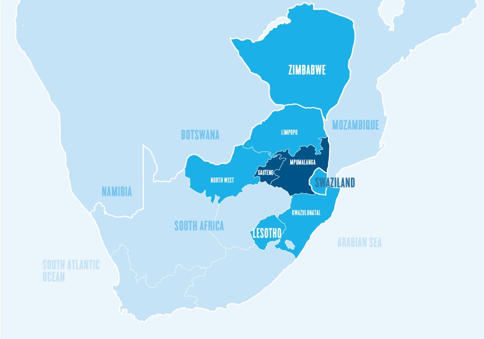 south africa country page map